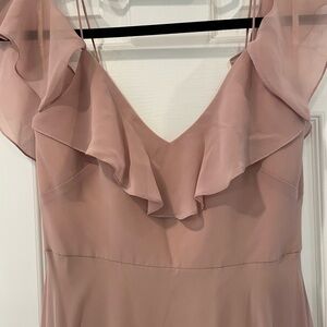 Chic Mauve Ruffle Dress